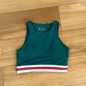 WILO Teal and Pink Women's Crop Top